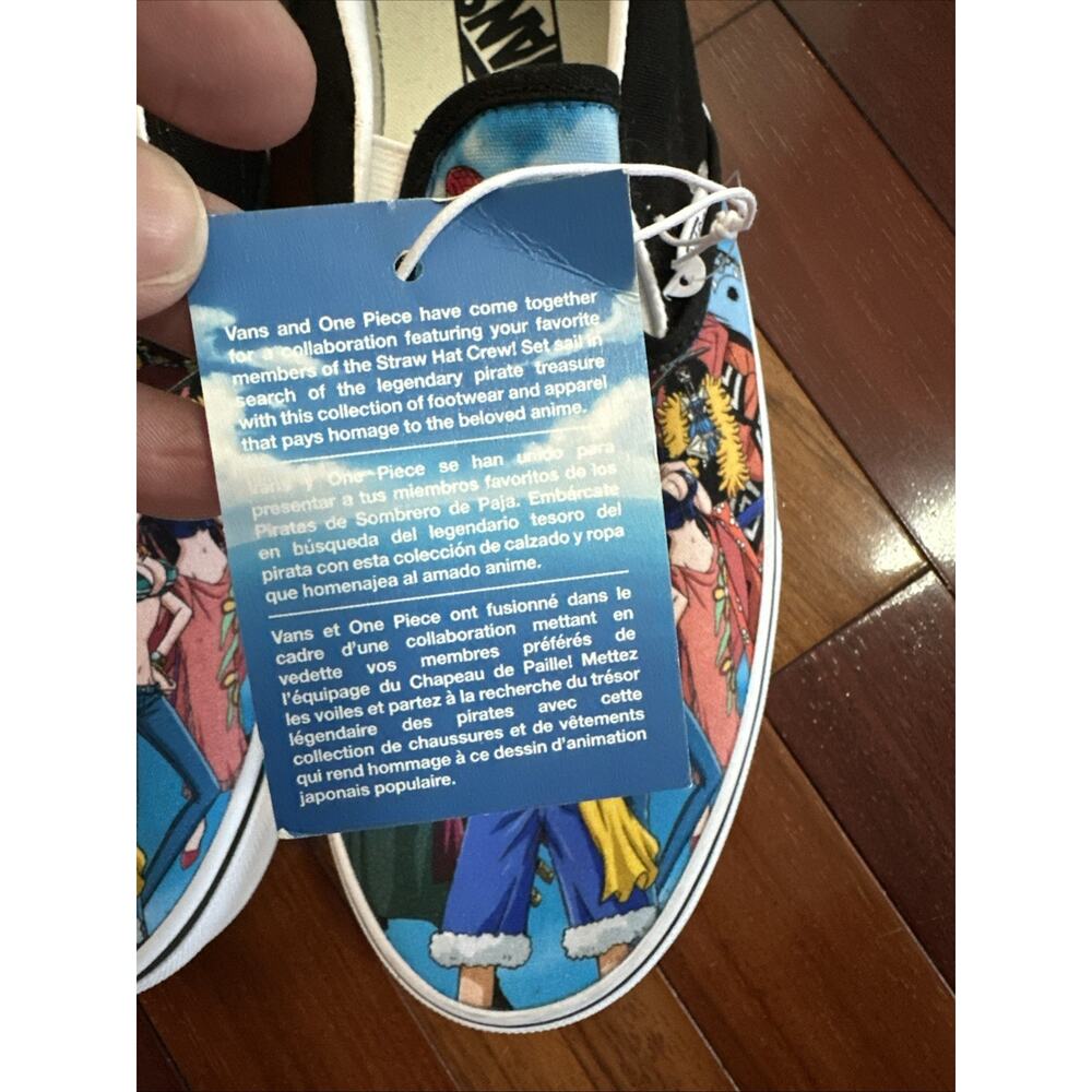 Vans Customs x One Piece Japan Luffy Slip-On Anime Shoes Straw Hat Crew 11.5 - Picture 8 of 10